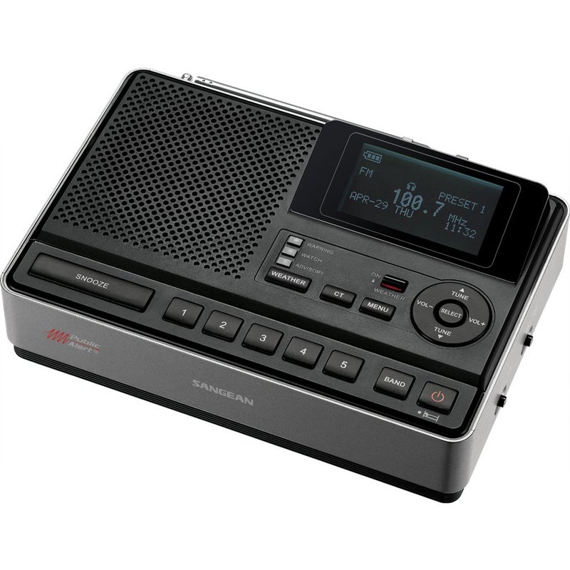 SANGEAN راديو طاولة الطقس المعتمد من Sangean CL-100 NOAA و S.A.M.E و Public Alert مع AM/FM-RBDS ونسخة احتياطية EEPROM لمحطات الإعداد المسبق - Image 3